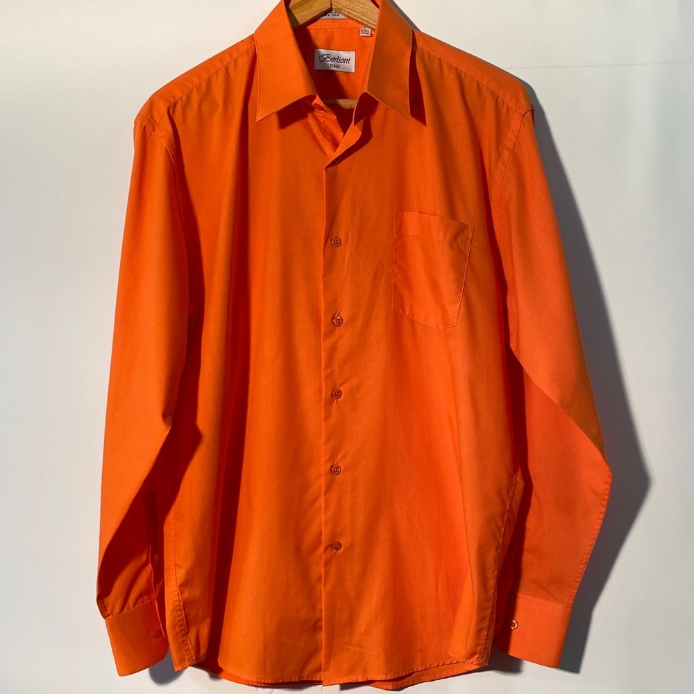 Classic Orange Dress Shirt for Men